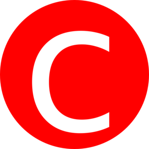 Red, Rounded, With C Clip Art