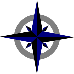 Bluegrey Compass Rose Clip Art
