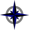 Bluegrey Compass Rose Clip Art