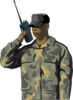 Soldier On Walkie Talkie Clip Art