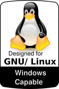 Designed For Linux Clip Art