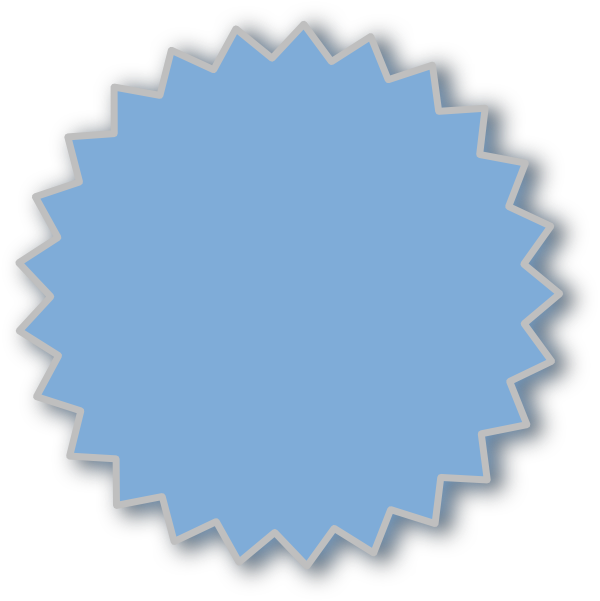 Starburst Outline Blue Clip Art at Clker.com - vector clip art online