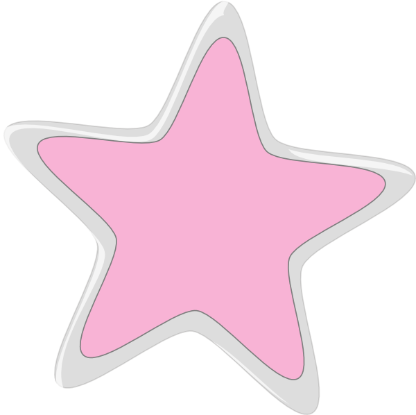 Silver Pink Star Clip Art at Clker.com - vector clip art online ...