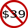 No $39 Massage Sign Clip Art