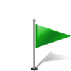 Flag1rightgreen Icon Image