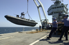 U.s. Navy Rhib Boat Aboard Hms Illustrious Image