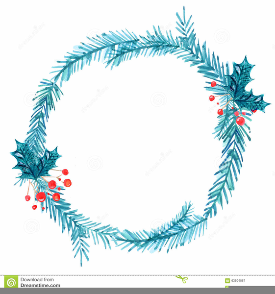 Clipart Christmas Wreath Frame | Free Images at Clker.com - vector clip ...