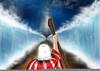 Moses Parts The Red Sea Clipart Image