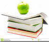 Apple And Books Clipart Image