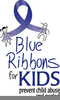 Child Abuse Prevention Ribbon Clipart Image