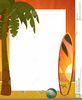 Palm Tree And Beach Clipart Image