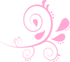 Paisley Curves Bakery Pink Clip Art