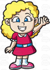 Girl With Curly Hair Clipart Image