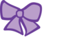 Hair Bow Purple Clip Art