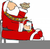 Santa Eating Cookies Clipart Image