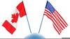 Canada Usa Flag Clipart Image