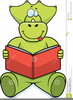 Animal Reading Clipart Image