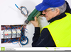 Clipart Electrician Working Image
