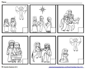 Free Nativity Scenes Clipart Image