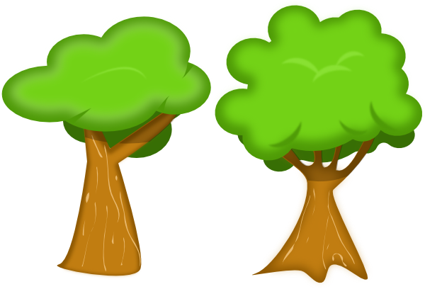 Two Trees Clip Art at Clker.com - vector clip art online, royalty free ...