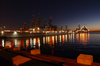 The First Sunset Of The Year Provides A Beautiful Backdrop For The Destroyer Uss Olendorf (dd-972). Image