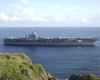 The Aircraft Carrier Uss Carl Vinson (cvn-70) Approaches Apra Harbor For Port Call In Guam Image