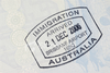 Ist Australian Immigration Arrival Passport Stamp Image
