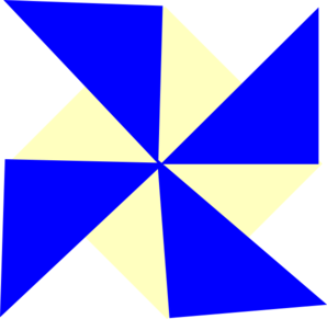 Blue Pinwheel Clip Art