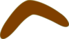 Aussie Brown Boomerang Clip Art