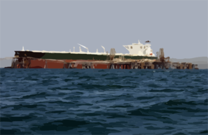 Commercial Oil Tanker Abqaiq Readies Itself To Receive Oil At Mina-al-bkar Oil Terminal (mabot) An Off Shore Iraqi Oil Installation Clip Art