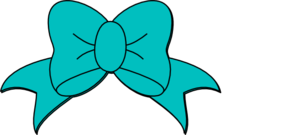 Teal Minnie Mouse Bow Clip Art