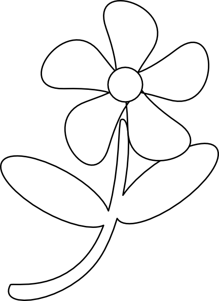 Black White Flower Clip Art at Clker.com - vector clip art online