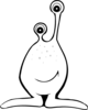 Black And White Alien Clip Art