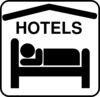 Hotel Sleeping Accomodation Clip Art - Black/white Clip Art