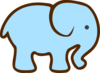 Blue Elephant Brown Clip Art