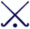 Navy Crossed Field Hockey Sticks Clip Art