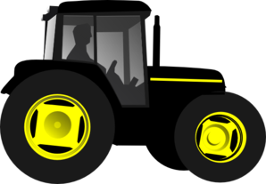 Black Tractor Clip Art