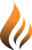 Orange Flame Logo Clip Art