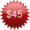 $45 Red Star Price Tag Clip Art