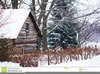 Snow Covered Cabin Clipart Image