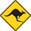Kangaroo Warning Sign Clip Art