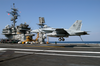 An F/a-18f Super Hornet  Makes An Arrested Landing Aboard The Flight Deck Of Uss Kitty Hawk (cv 63). Image