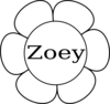 Zoey Window Flower 3 Clip Art
