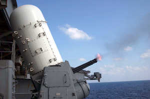 Five Hundred Rounds Are Shot From The Barrel Of A Close-in Weapon System (ciws) Mount Image