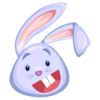 Blue Rabbit Icon Image