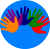 Volunteering Hands - Various Colors Clip Art