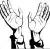 Hands Lifted In Worship Clipart Image