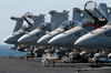 Five F/a-18c Hornets Assigned To Strike Fighter Squadron Twenty Five (vfa 25) And Armed With Aim-7  Sparrow   Air-to-air Missiles. Image