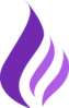Purple Flame Logo 2 Clip Art