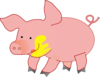 Big Happy Pig Clip Art